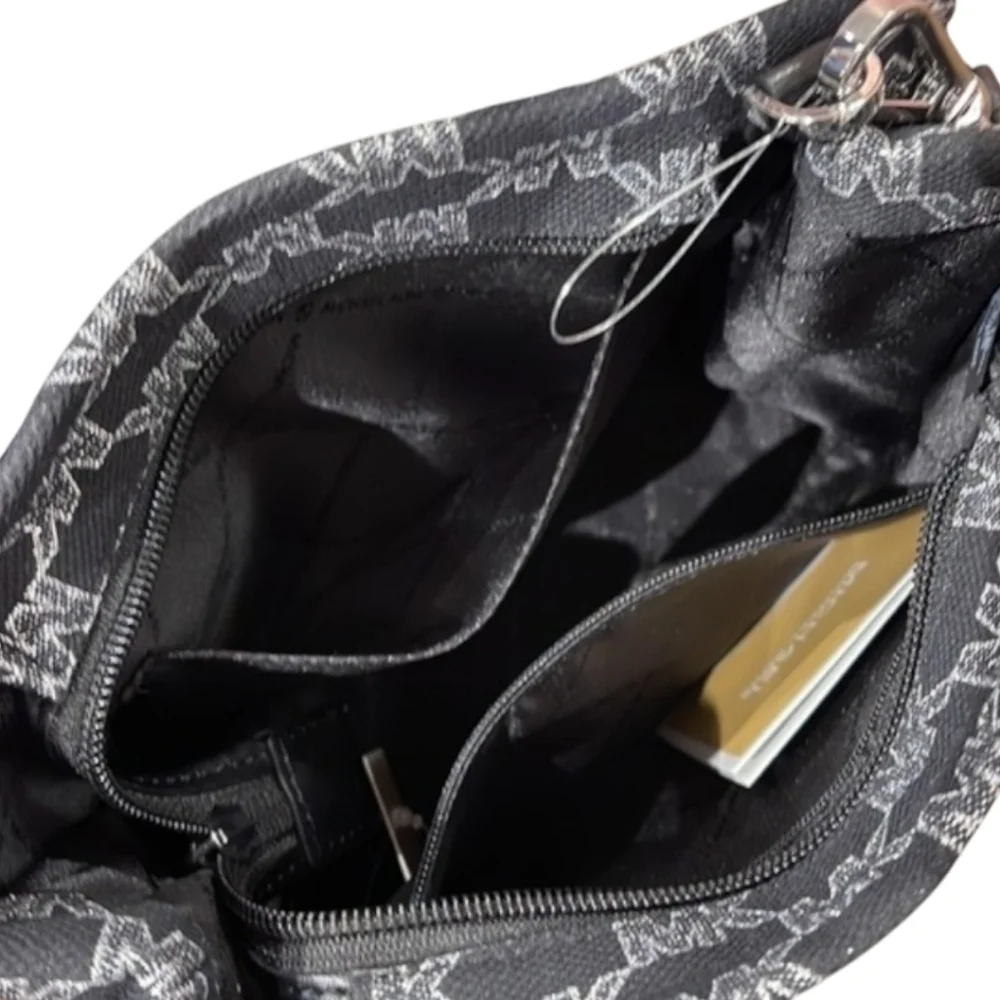 MICHAEL KORS MIRELLA SMALL shopper signature LOGO TOP ZIP black multi CROSSBODY